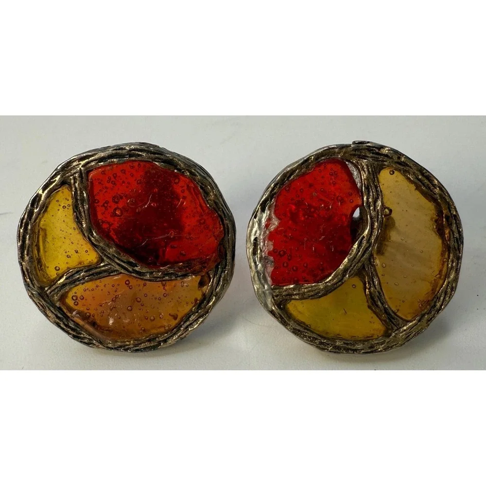 Coro casuals ladies cuff links vintage Venetian Glow